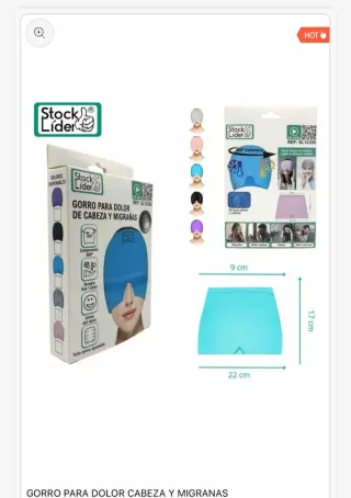 Gorro para dolor de cabeza y migrañas
