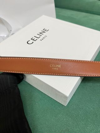 Cintura Celine in Pelle Marrone