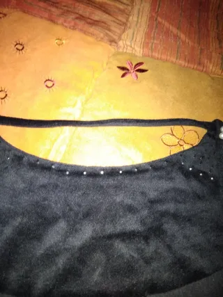 Vestito donna nero con perle