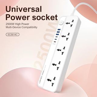 MANTO CP1 Regleta 5 enchufes univ. 3 USB-A 3 USB-C