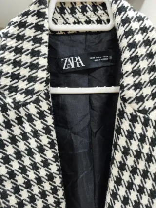 Blazer Zara Houndstooth Doble Botonadura