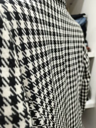 Blazer Zara Houndstooth Doble Botonadura