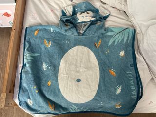 Poncho mono Nabaiji 2-3 años algodón