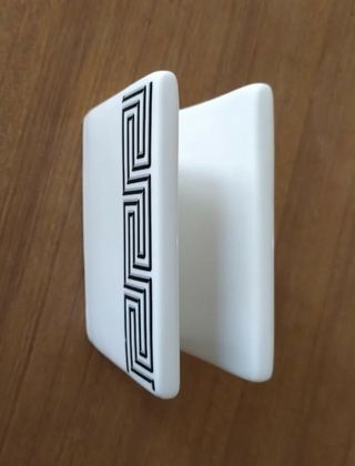 Portatovagliolo nuovo in porcellana bianco