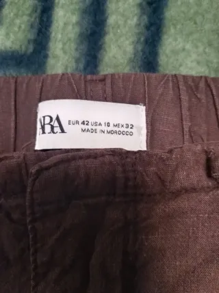 Pantalón vaquero Zara mujer marrón