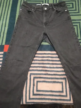 Pantalón vaquero Mango mujer negro