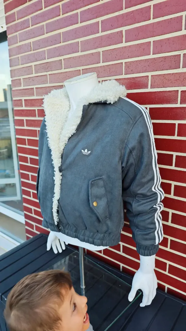 Chaqueta Adidas retro mujer gris