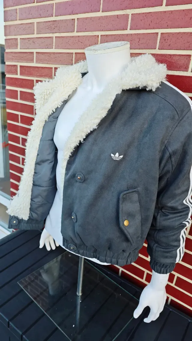 Chaqueta Adidas retro mujer gris