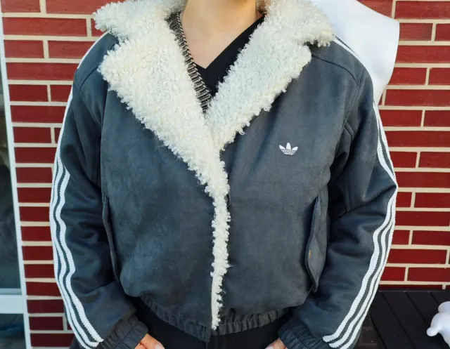 Chaqueta Adidas retro mujer gris