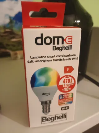 Lampadina smart Beghelli E14 RGB Wi-Fi
