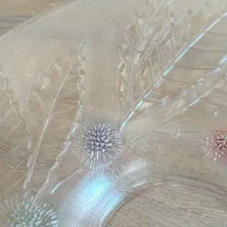 Alzata terrina vetro decorata