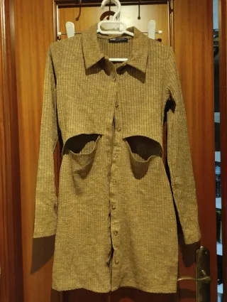 Vestido marrón de punto