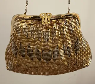 Bolso Malla Vintage Dorado y Plateado