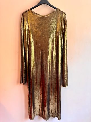 Vestido fiesta dorado CURVIS talla única