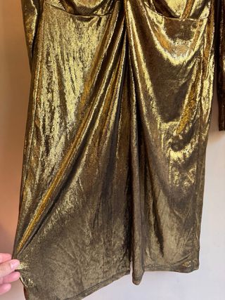 Vestido fiesta dorado CURVIS talla única