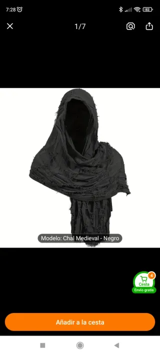 7 COMPLEMENTOS DISFRAZ MEDIEVAL HOMBRE