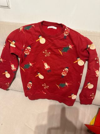 Jersey Navidad Niño Rojo 9-10 años