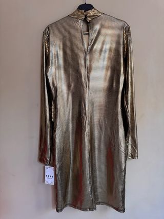 Vestido fiesta dorado ajustado