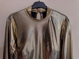 Vestido fiesta dorado ajustado