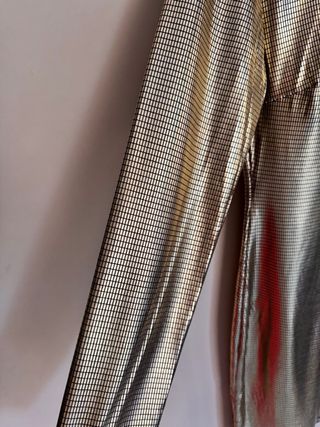 Vestido fiesta dorado ajustado