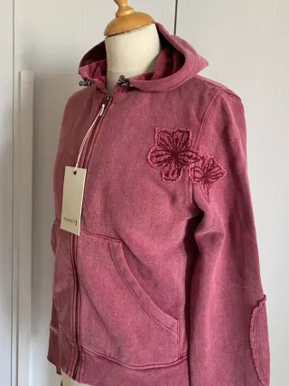 Felpa con cappuccio 40Weft bambina tg 16 anni