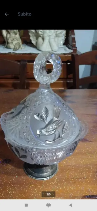 Zuppiera in vetro decorata