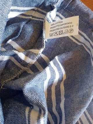 Zaino a sacca Prolife in cotone a righe con frange