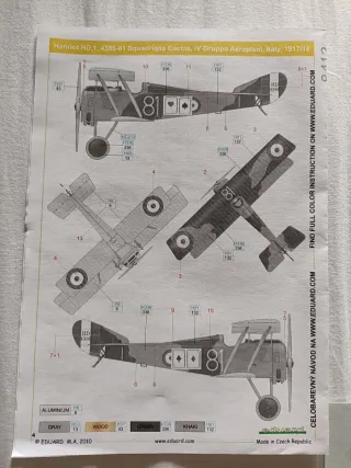 Aereo Kit WWI Hanriot HD.1 Eduard Weekend 1/48