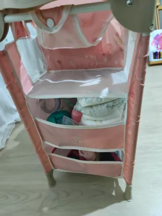 Parque infantil para bebé rosa Incluido muñeco