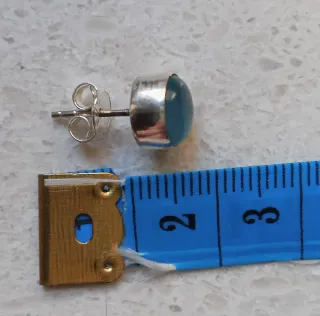 Orecchini Argento 925 e Calcedonio Blu/Verde