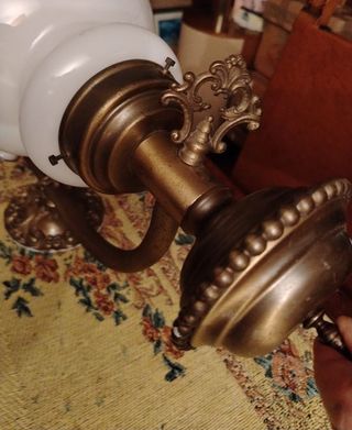 Applique vintage opalina e ottone