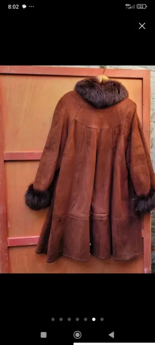 Montone scamosciato donna con pelliccia