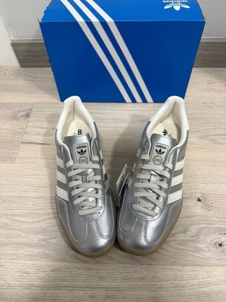 Adidas Gazelle Indoor Talla 44 EU Plata