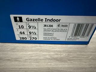 Adidas Gazelle Indoor Talla 44 EU Plata