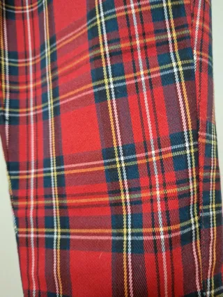 Pantaloni Subdued fantasia tartan rossi taglia XS