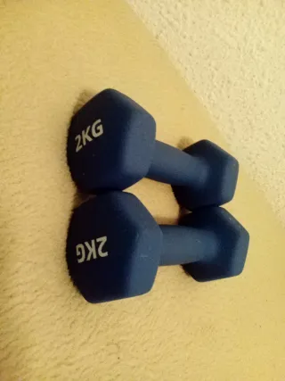 2 Mancuernas de 2kg cada una