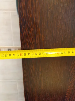 Mueble auxiliar baño madera y cristal