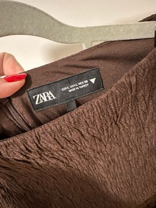 Top Zara Volante Marrón