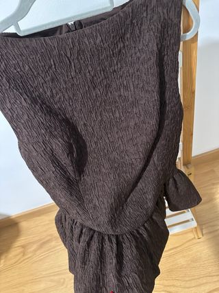 Top Zara Volante Marrón