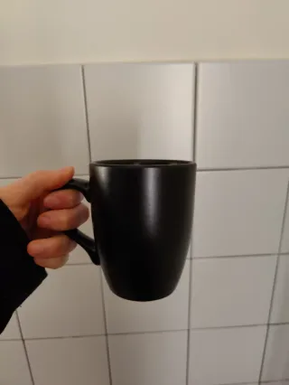 Coppia tazze nere in ceramica