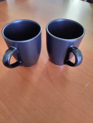 Coppia tazze nere in ceramica