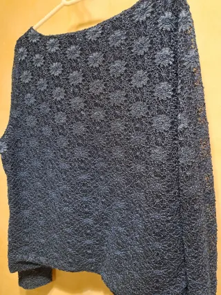 Jersey azul encaje mujer XL