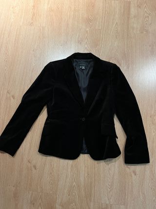 Americana Terciopelo Zara Talla 40 Negra