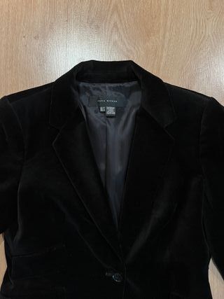Americana Terciopelo Zara Talla 40 Negra