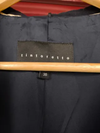 Abrigo largo Tintoretto negro