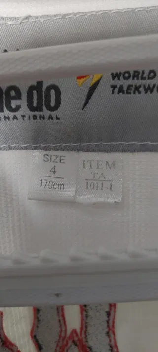 Equipación Taekwondo Blanca talla 170 cm/15 años