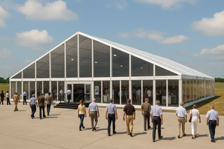 Carpas industriales naves de exposición Navarra