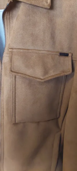 Chaqueta Zara Man efecto ante Marrón Talla M