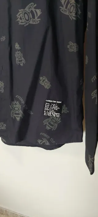 Camisa Desigual Hombre Negra Estampada