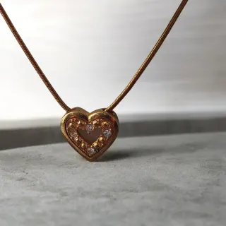 Collana cuore dorato placcata oro